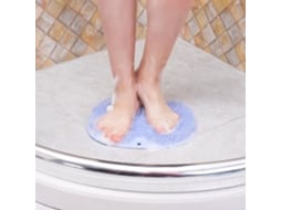 Escova de Silicone para Pés para Banheira Almofada de Massagem para Pés Chuveiro Tapete de Banho Antiderrapante Azul