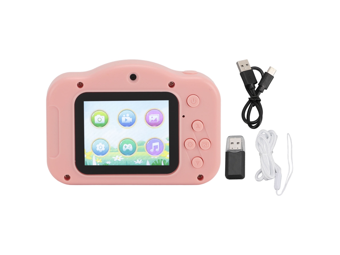 Cámara digital infantil 40 MP, 1080p, pantalla 2 pulgadas, zoom 8x, MP3, rosa S/MARCA