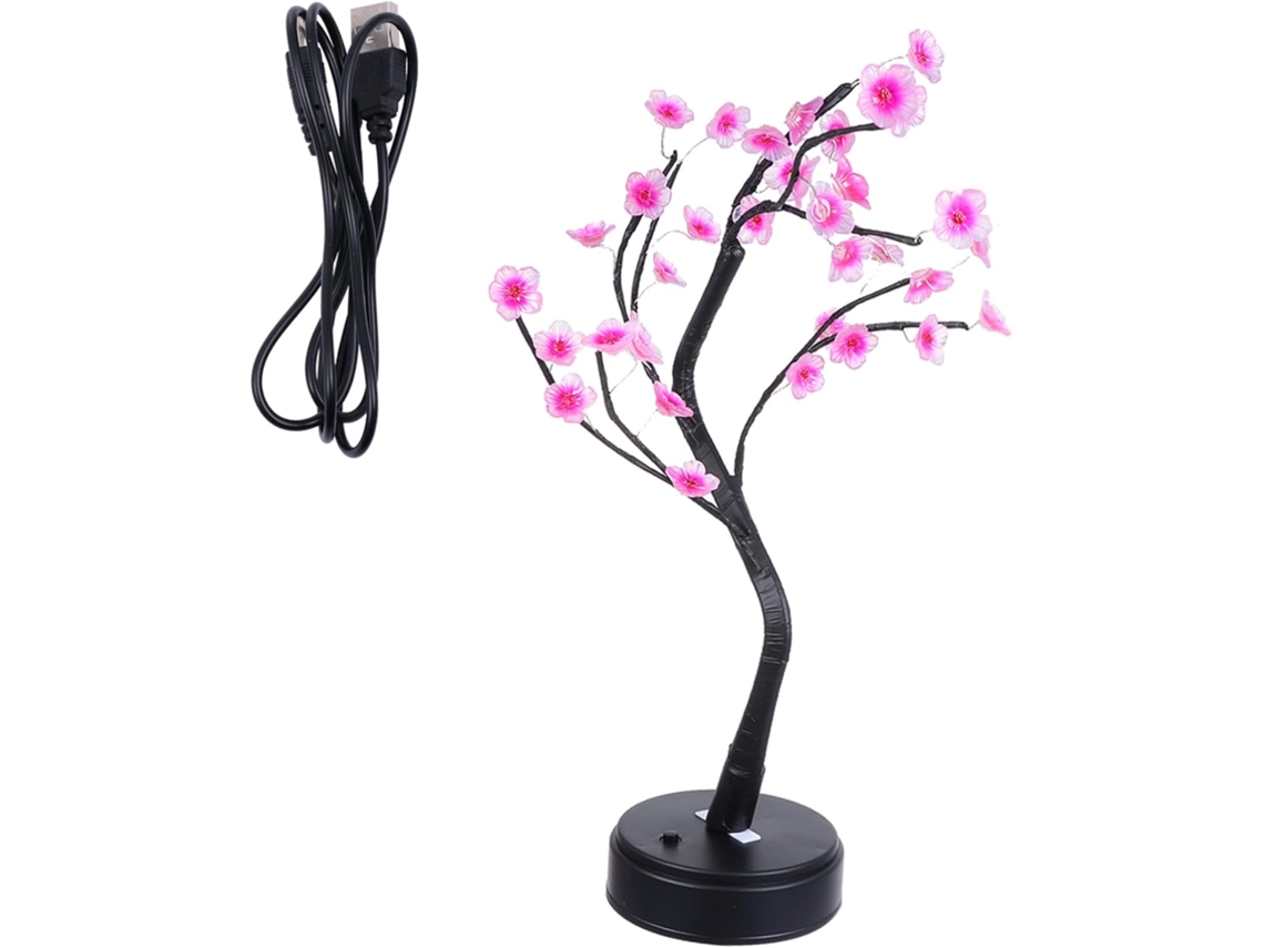 Abajur de Cabeceira em Formato de Flor com Led, Luz Noturna Decorativa, Funciona com Bateria e Usb, Ideal para Celebrações. SFUSHOS