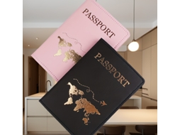 Porta-passaporte De Viagem Para Casais, Banhado A Ouro, Porta-passaporte, Porta, Bilhetes, Preto Para Passaporte