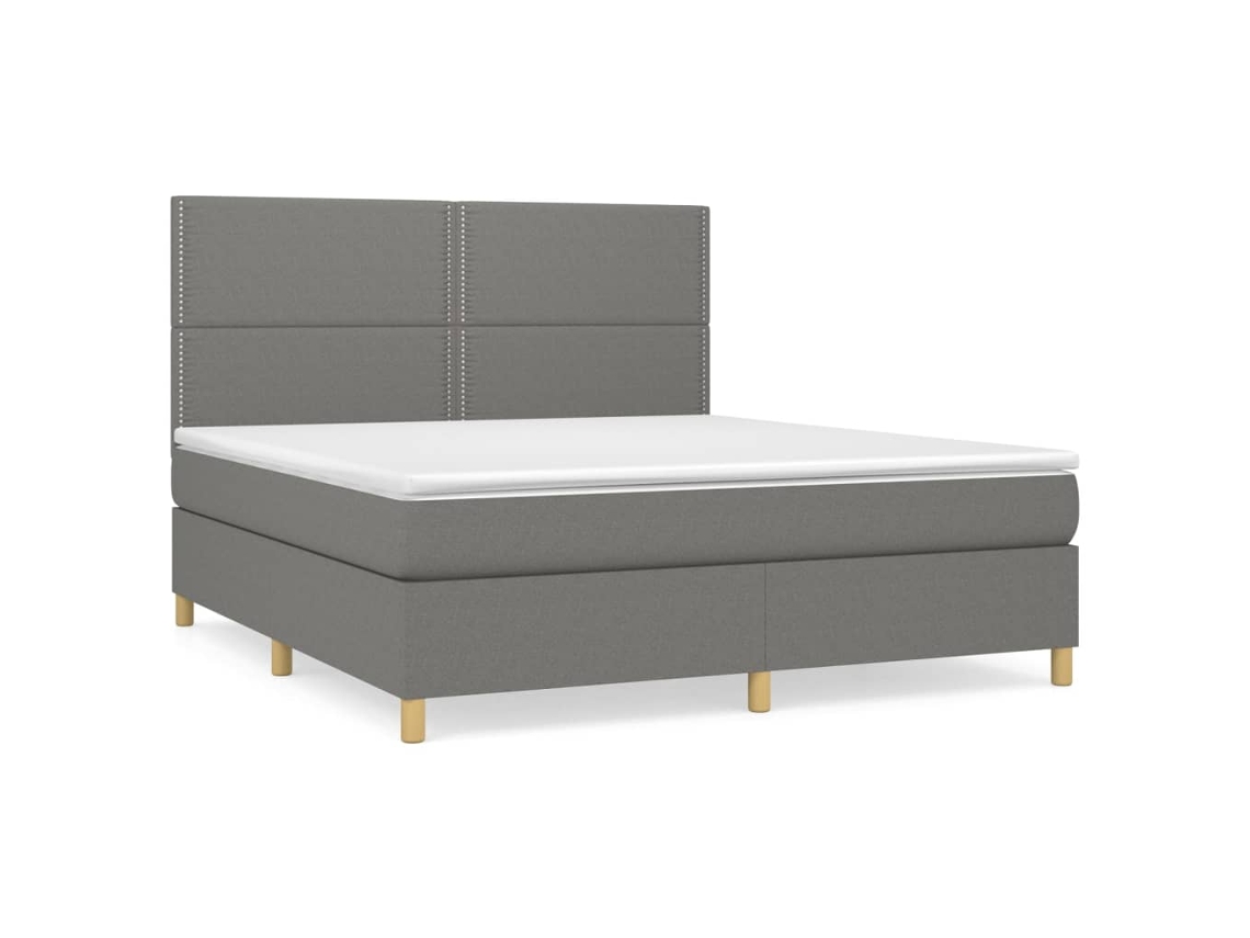 Box Spring Bed, Box Spring Beds Vidaxl Cinzeto Tecido (180 X 200 Cm)