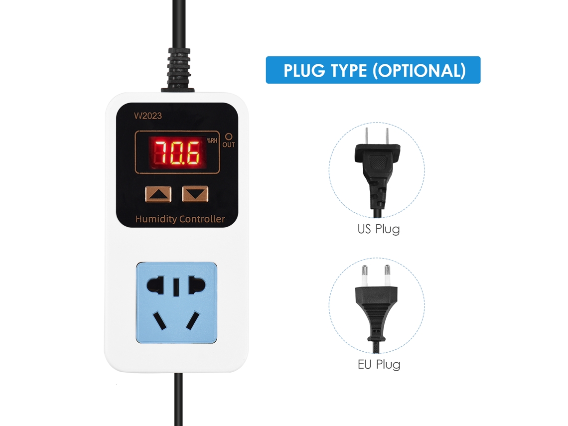 Controlador de Umidade Eletrônico YURU digital 110-220V 1500W com sensor