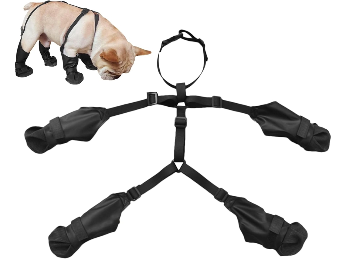 Botas Com Tiras Cães, Impermeáveis E Com Proteção Em Malha As Patas