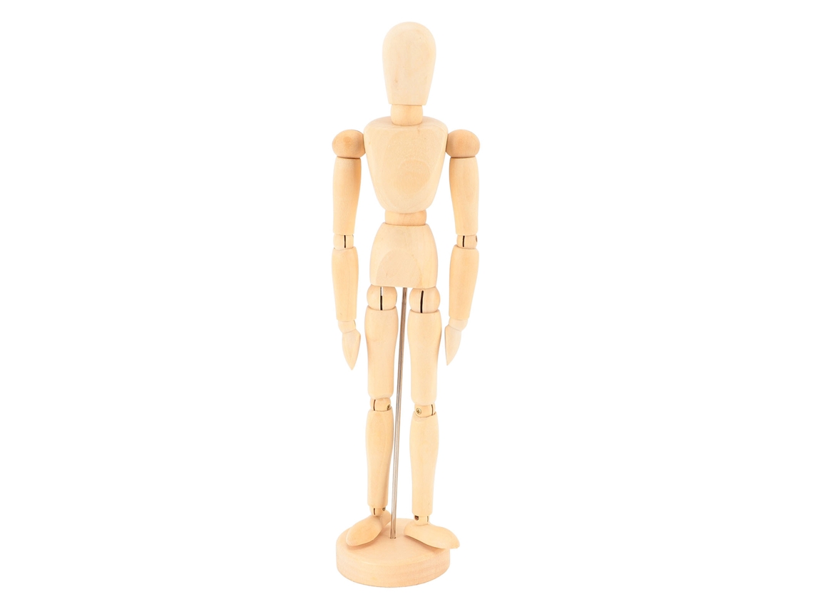Modelo de Manequim de Madeira Flexível 12 Polegadas para Desenho e Decoração