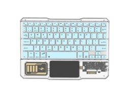 Teclado Sem Fio Luminoso, Touchpad Recarregável, Teclados Bluetooth Para Telefone, Pc, Tablet E Jogos Ly Ebike