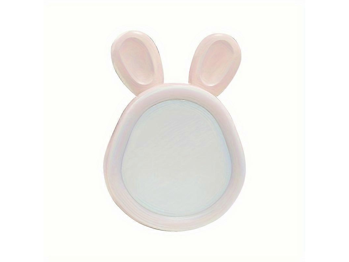 Time Rabbit Alarm Clock Rechargeable Led Luminous Digital Clock With Light Cartoon Mini Program Electronic Clockpink