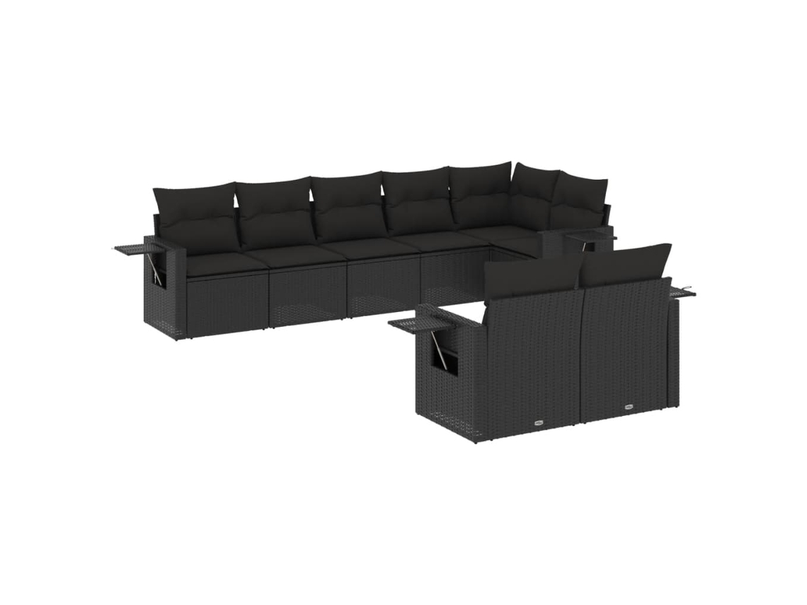 Garden Sofa Set, Garden Sofa Sets Vidaxl Preto Rattan / Vime (n/a)