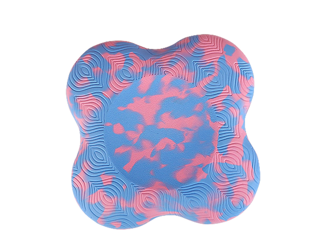 Protetor De Joelho Para Yoga Fitness Com Amortecimento Anti Derrapante Leve Portátil Camuflado Rosa Azul