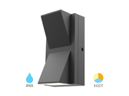 Arandela De Parede Led Para Exterior 2x6w 3 Em 1 Ip65 Cinza Braytron