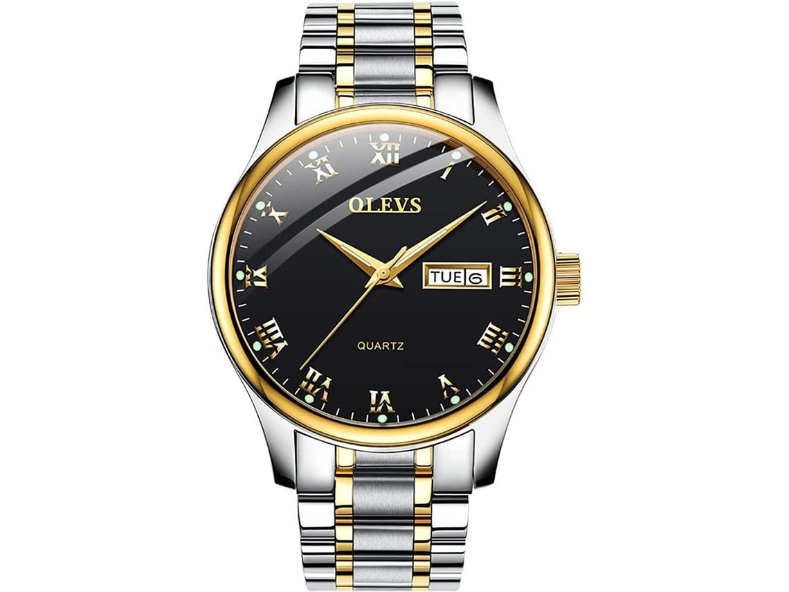 Lurelia Relógio Masculino, Modelo 998, Movimento De Quartzo, Luminoso, Abs, Preto