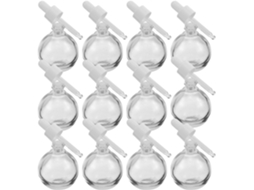Nuobesty Pacote Com 12 Frascos Conta-gotas De Vidro Redondos, 30ml, Com Anel Branco Para Injeção, Pequenos