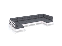 Garden Lounge Set, Garden Lounge Sets Vidaxl Branco Madeira De Pinho (n/a)