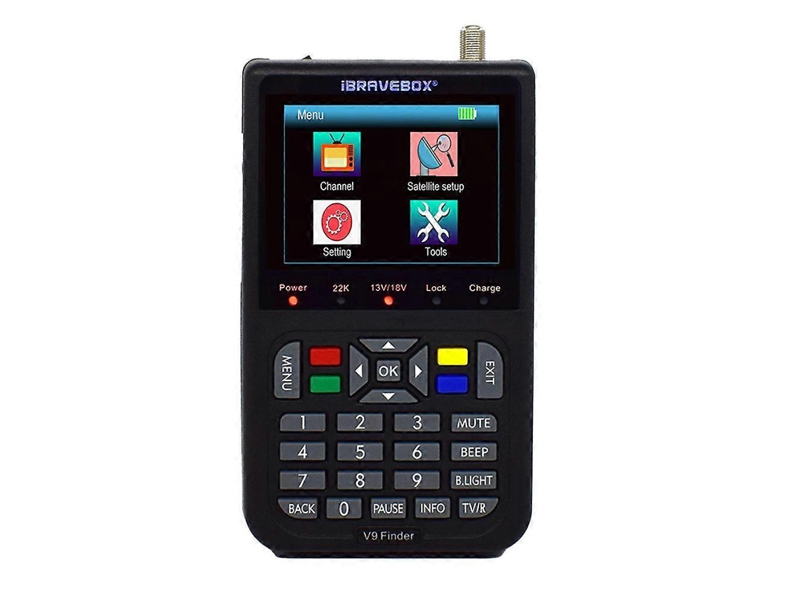 Localizador De Sinal De Satélite Digital Ibravebox V9 Com Tela De 3,5 Polegadas E Plugue Americano