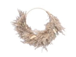 Coroa de flores dried flower style 5 com anel interior, para decoração LAXISCREED
