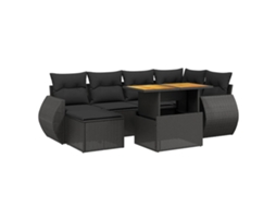Garden Sofa Set, Garden Sofa Sets Vidaxl Preto Rattan / Vime (n/a)