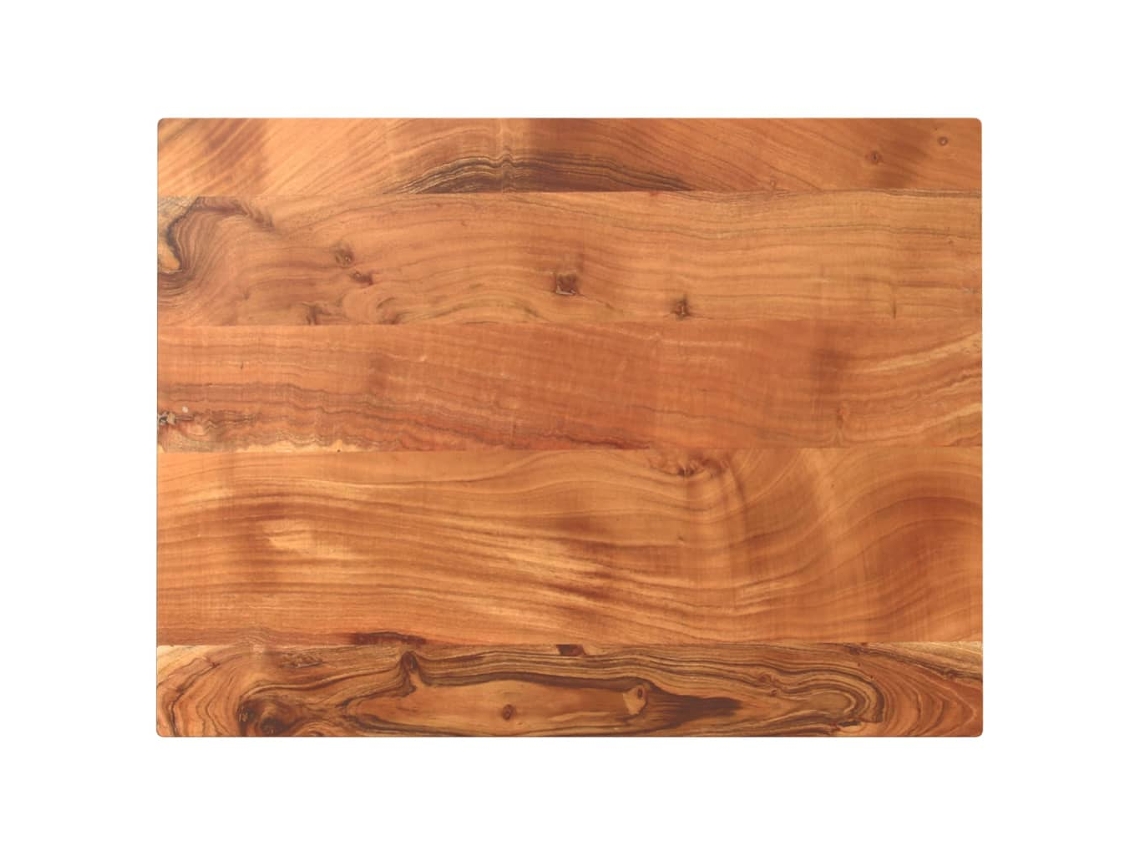 Vidaxl Tampo De Mesa Retangular 80x70x3,8 Cm Madeira De Acácia Maciça