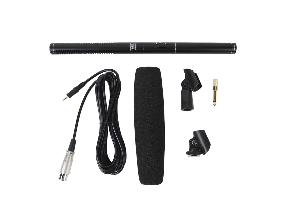 Condenser Shotgun Microphone Cardioid Professional Camera Microphone With 3 Pin Xlr Connector For Digital Slr Camcorder Interview Video Recording