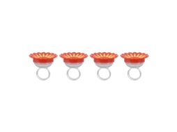 4pcs comedouro anel para beija flores, portátil, multifuncional, compacto, vibrante, amarelo | S/MARCA