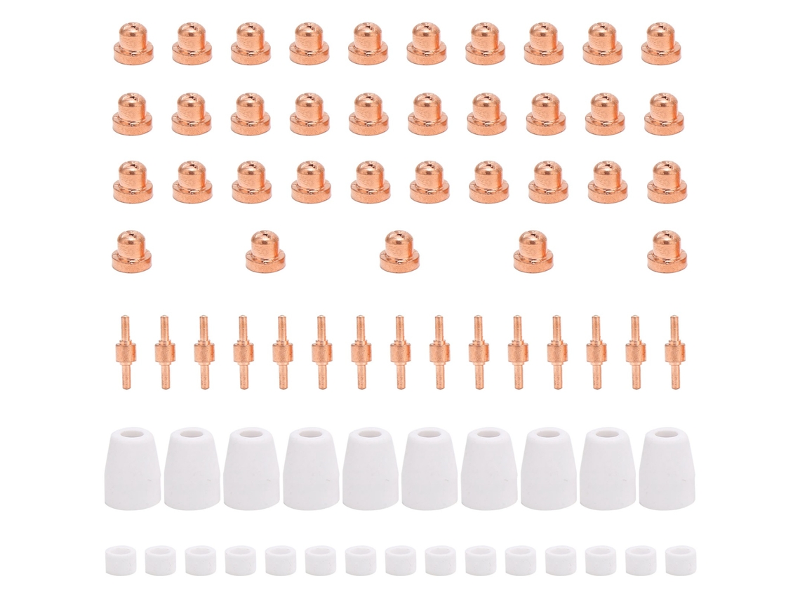 Kit De Pontas De Eletrodos Pt-31 Consumíveis De Cobre Acessórios De Máquina De Solda 75pcs