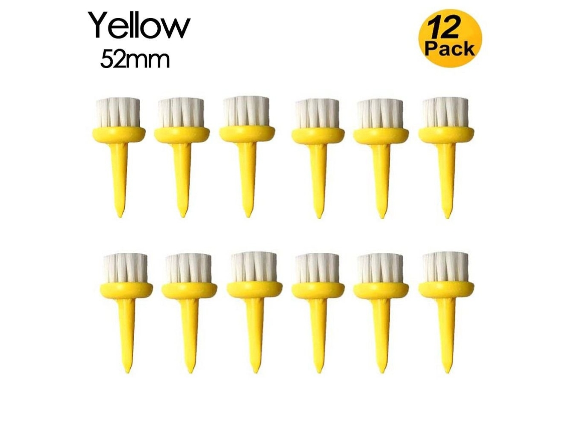Lurelia 12º Borste Golf Tee Tee Inquebrável 52 Mm Amarelo Gul 52 Mm