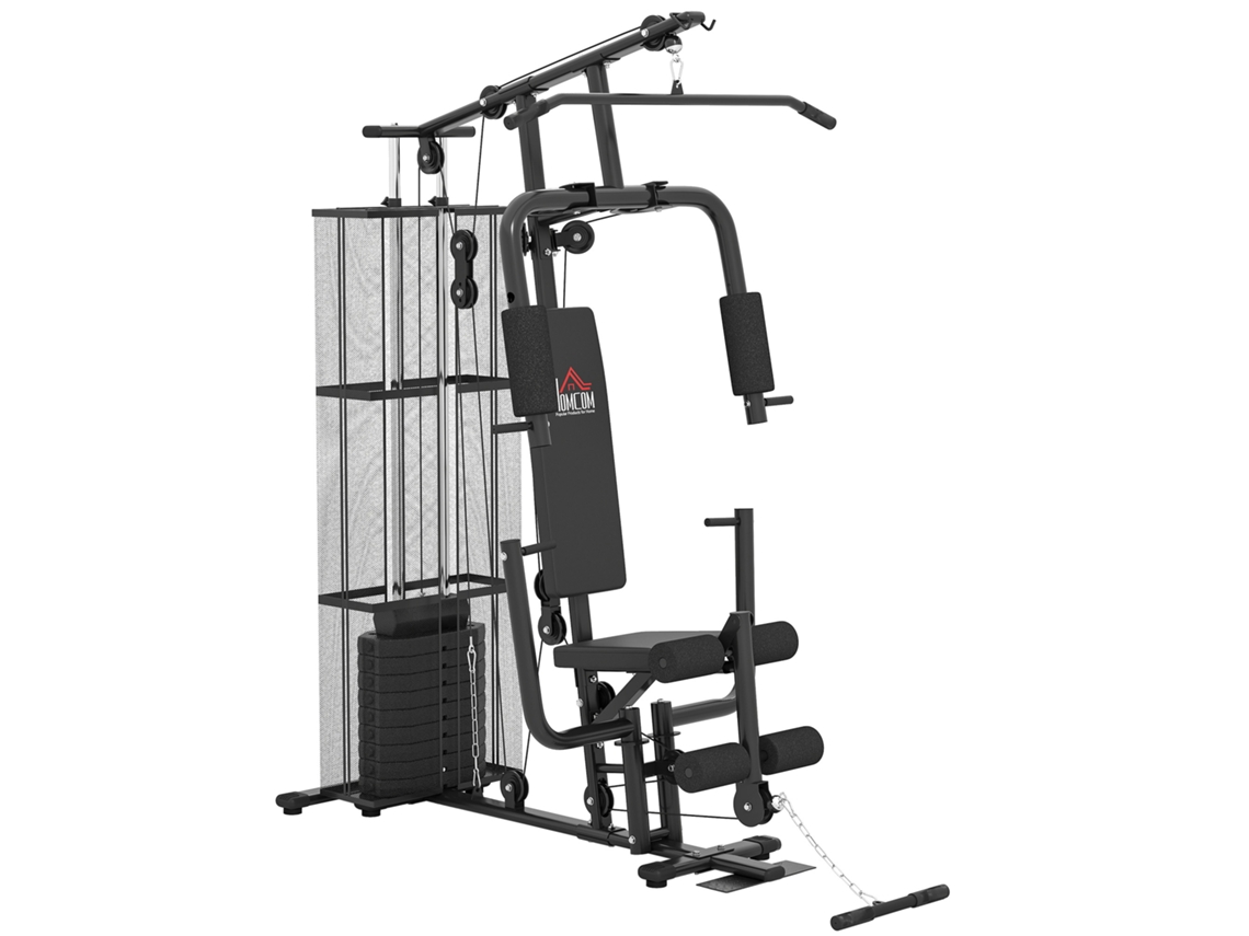 Máquina de Pesos 45 Kg (estribos Perna, Carga 120 Kg, 150x110x210 Cm, Preto)