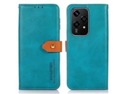 Capa De Couro Sintético Para Honor 200 Lite Com Suporte Para Celular E Fivela Magnética Dourada