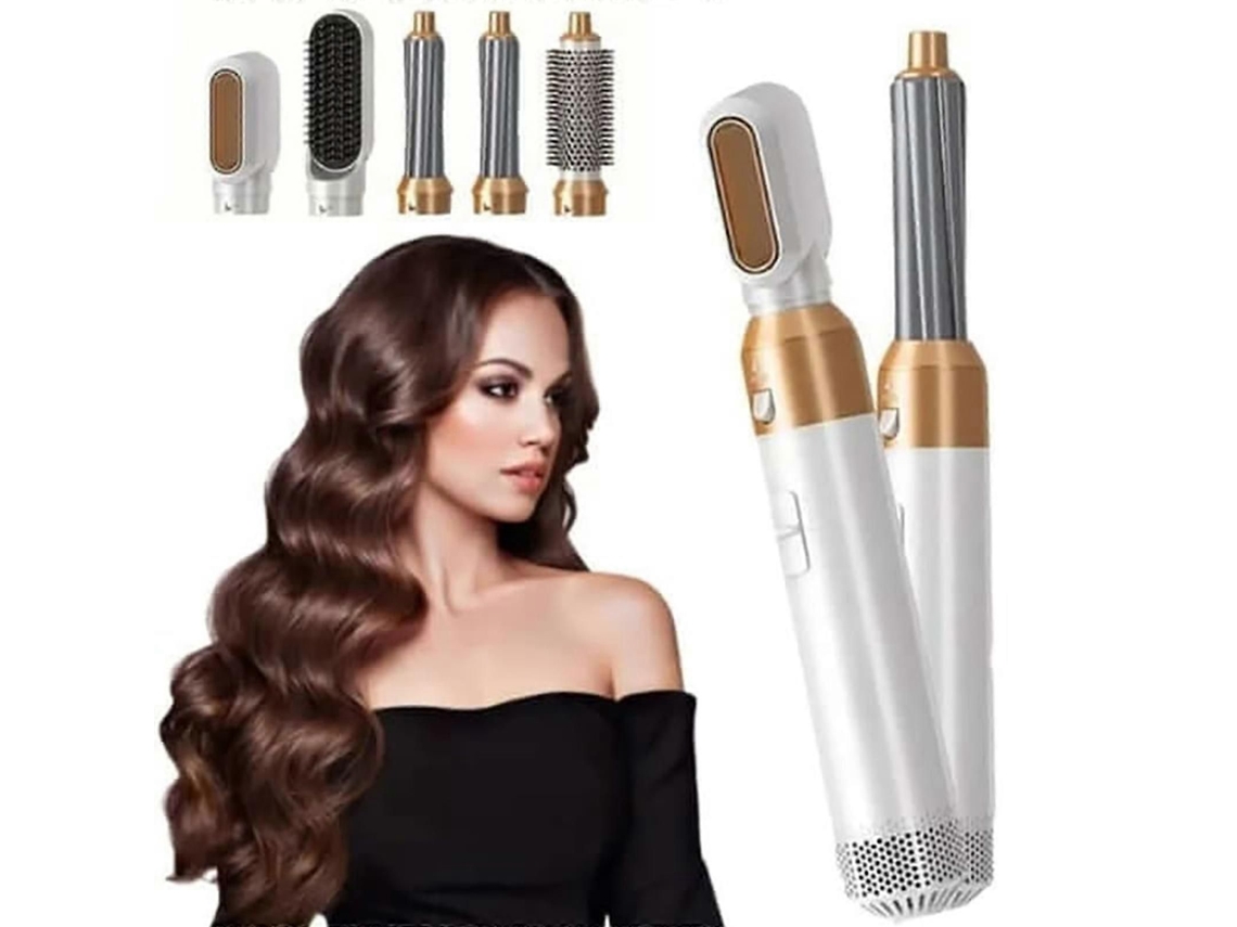 5 em 1 Secador de Cabelo Elétrico Soprar Modelador de Cabelo Destacável Escova de Ar Quente Conjunto Novo TAISHENGDA