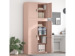 Vidaxl Armário De Arrumação 2 Unid. Rosa 90 X 40 X 210 Cm Aço