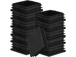 Valiclud Tampas De Extremidade Quadradas Antiderrapantes Plástico 50x50mm Para Tubos Quadrados, Pacote Com 100 Peças