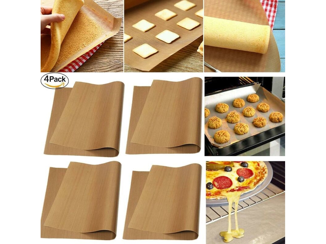 Papel Manteiga Extra Grande Permanente (conjunto De 4) Para Grelhar E Assar - 40x60 Cm, Pode Ser Cortado No Tamanho Desejado Folha