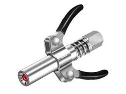 Conector de graxa de aço inoxidável com alça dupla e mecanismo de travamento robusto para automóveis, ferramenta de lubrificação rápida.