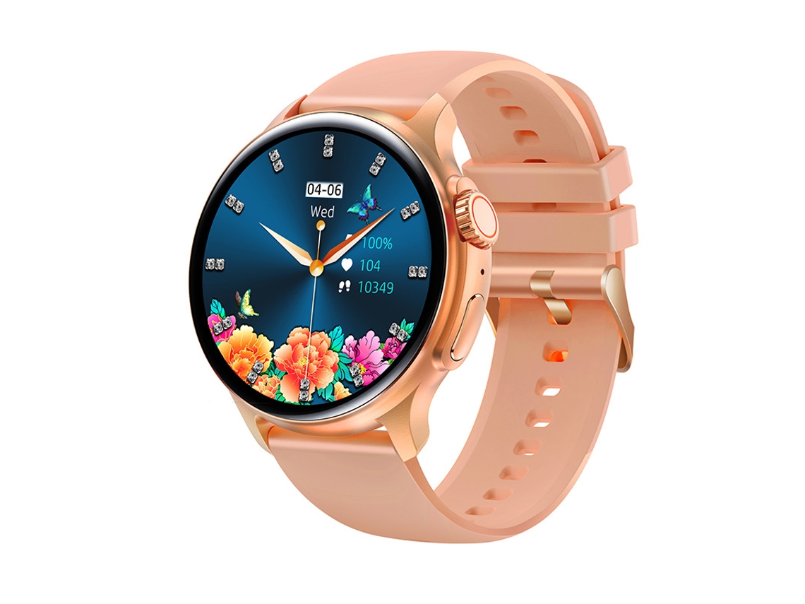 Smart Watch, 1,43 Polegadas HD Amoled Tecido, Mais de 100 Modos Esportivos, IP68 em Prova Dágua, Ouro Bestvite