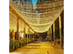 Guirlanda De Luz Led 1000 Lâmpadas 100m Para Carnaval Casamento Exterior Jardim Interior Iluminação Btforus (branco Quente)