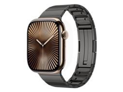 Bracelete para Apple Watch 42/41/40/38mm Aço Inoxidável com Liberação Rápida e Conta Única Cinza Titânio XIAOMOYU
