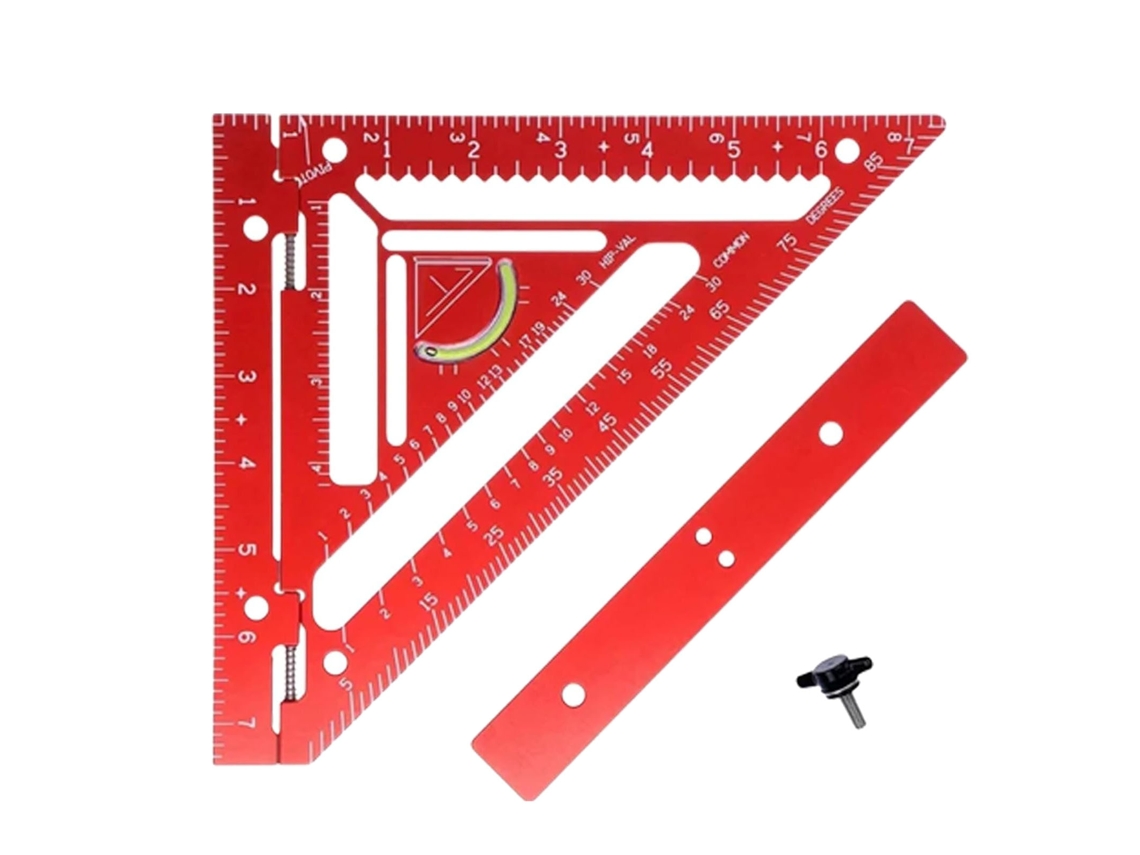 Regua Triangular de Liga de Alumínio Rafter Square Tool