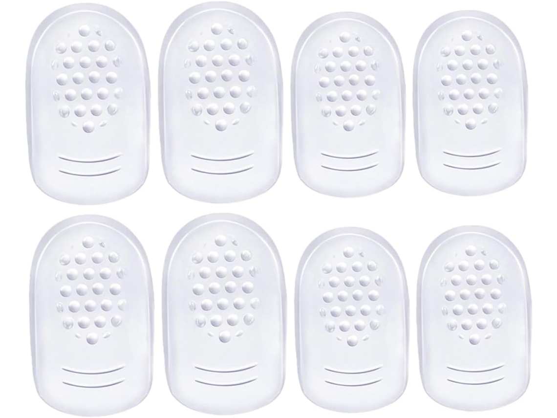 Palmilhas De Gel Autoadesivas E Reutilizáveis Para Sapatos Femininos, Texturizadas E Antiderrapantes, 4 Pares Para