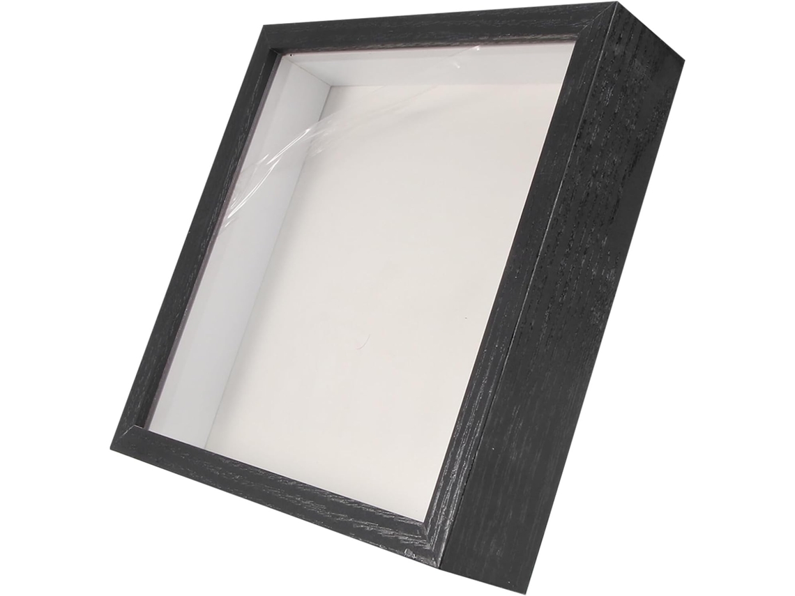 Moldura Vidro Vazado 3d Quadrada Preta 7 Polegadas Fotos Espécimes Botânicos Ideal Decoração Diy Flores Secas GOKOCO