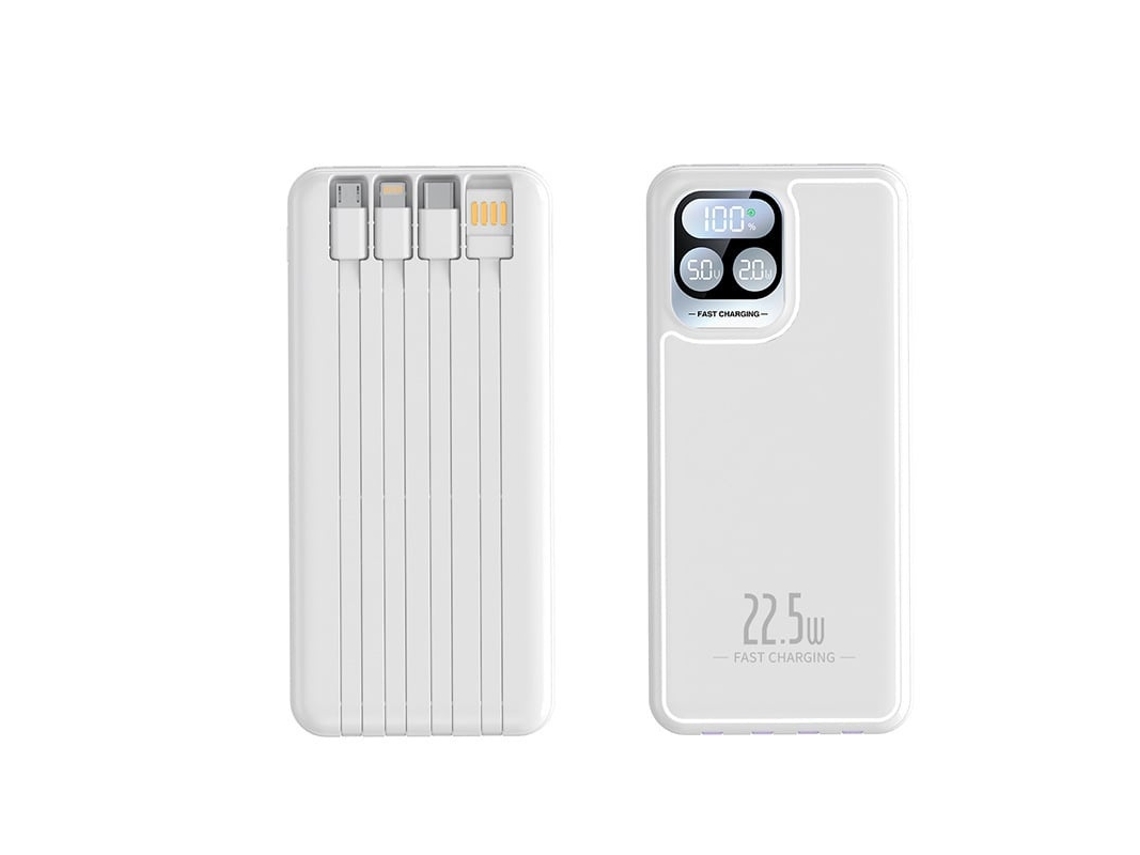 Elysve Powerbank Android Para Apple Branco