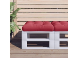 Vidaxl Almofadão Para Paletes 58x58x10 Cm Tecido Vermelho Tinto