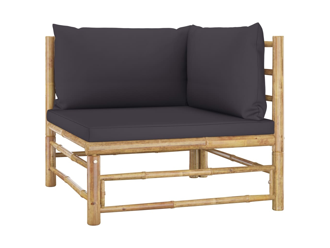 Corner Sofa, Corner Sofas Vidaxl Cinzeto Bambu (n/a)