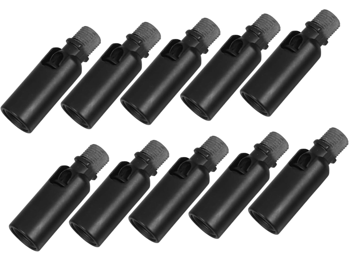 Pacote com 10 Adaptadores Universais Giratórios para Lâmpadas, Soquete Adaptador Ajustável em 180°, Preto SFUSHOS