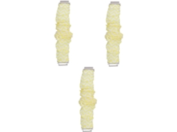 Conjunto De 3 Pulseiras Tecido Elegantes Em Formato Tiara Para