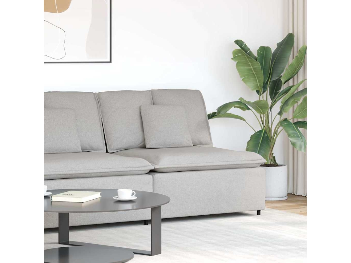 Vidaxl Módulo Central Para Sofá Modular Com Almofadas, Cinza Nuvem, 100 Cm