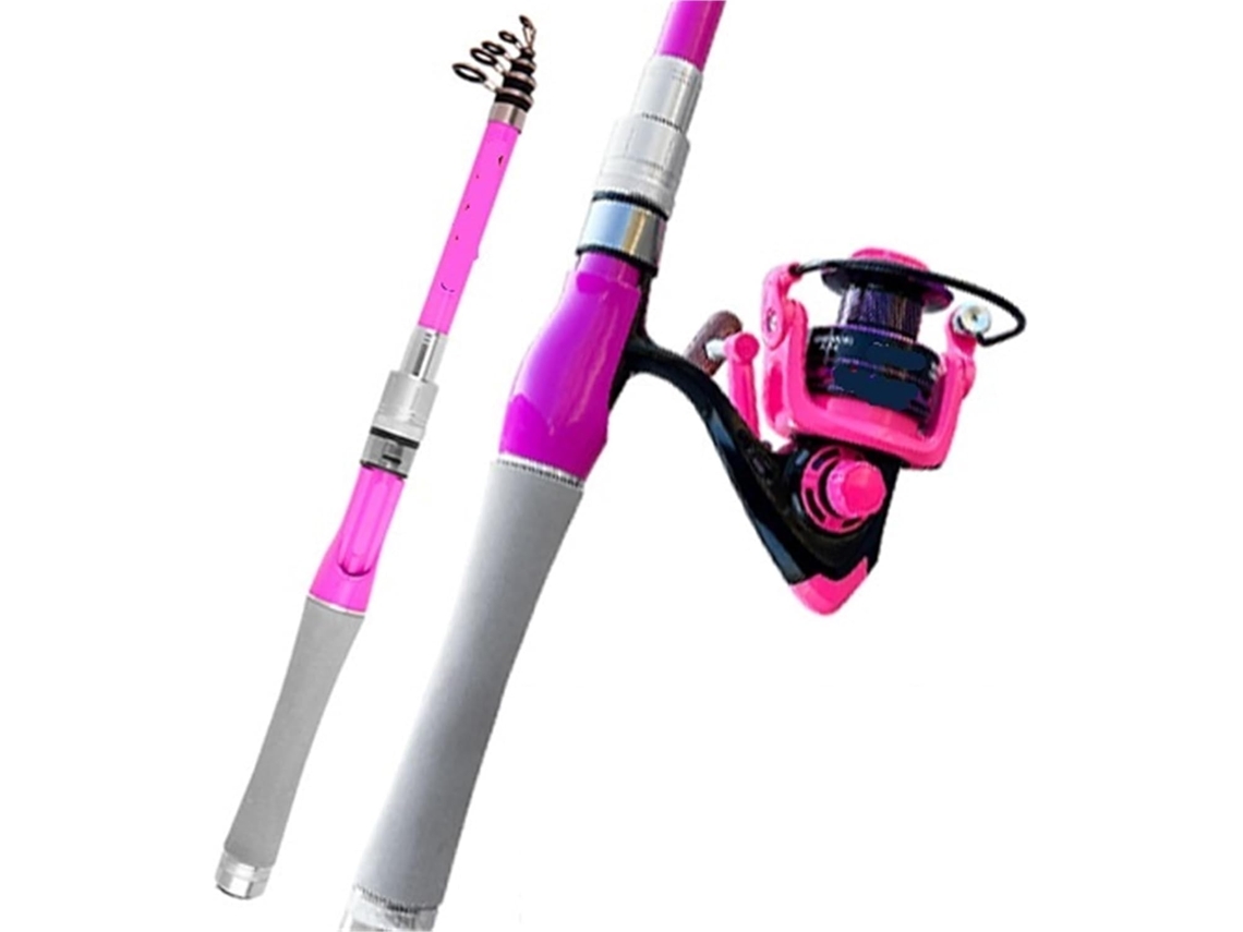 2,4 M 1,8 Portátil Vara Pesca Telescópica Ideal Iniciantes Experientes