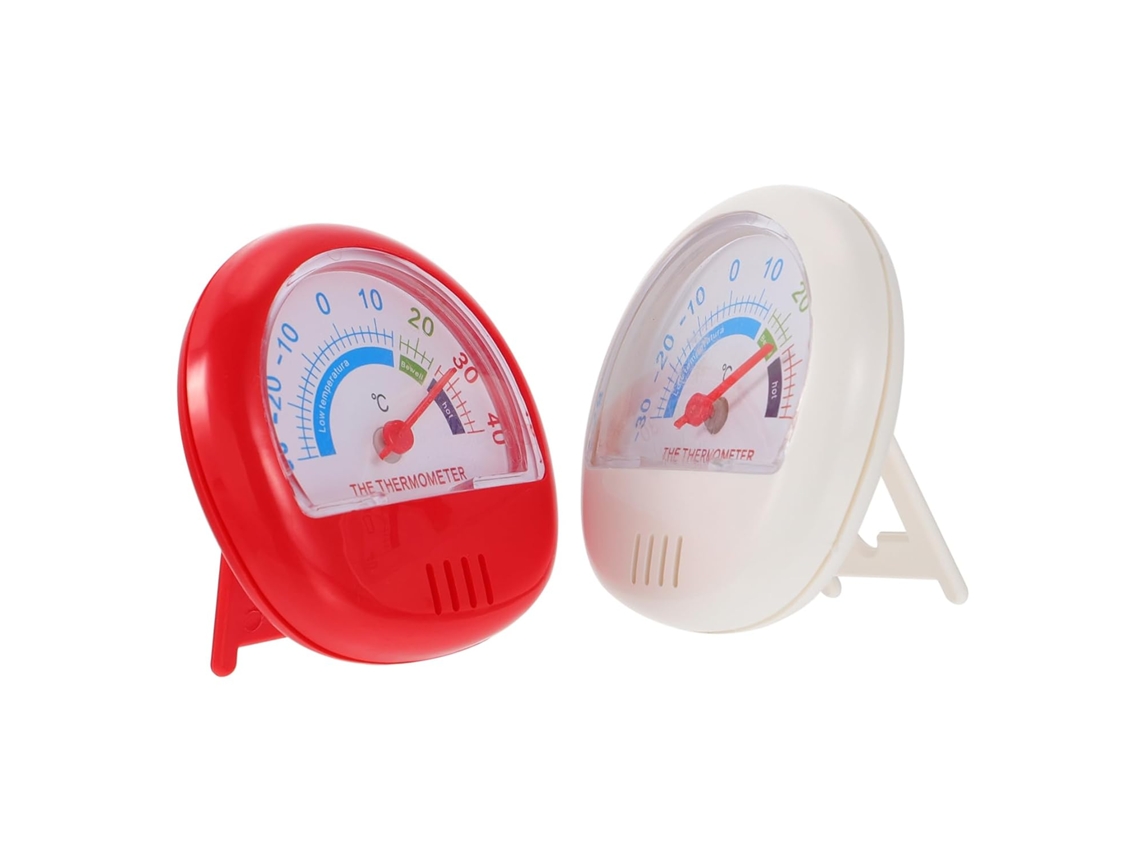 Termômetro De Geladeira Solustre, Pacote Com 2 Unidades, Em Plástico, Com Visor De Temperatura, Fácil De Usar, Vermelho