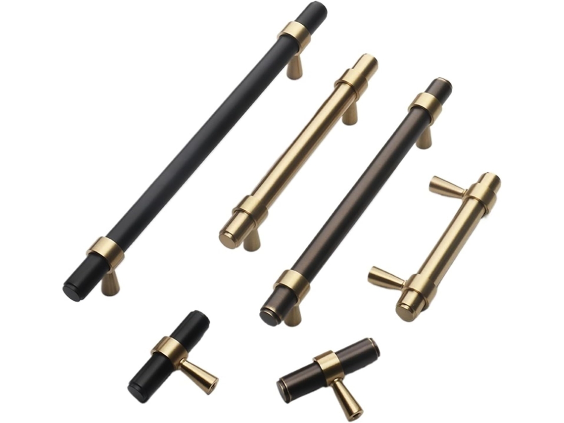 1 Puxador De Guarda Roupa Em Cobre Puro Dourado, Estilo Moderno Antigo, Para Porta De Armário, Puxador De Luxo Em Latão