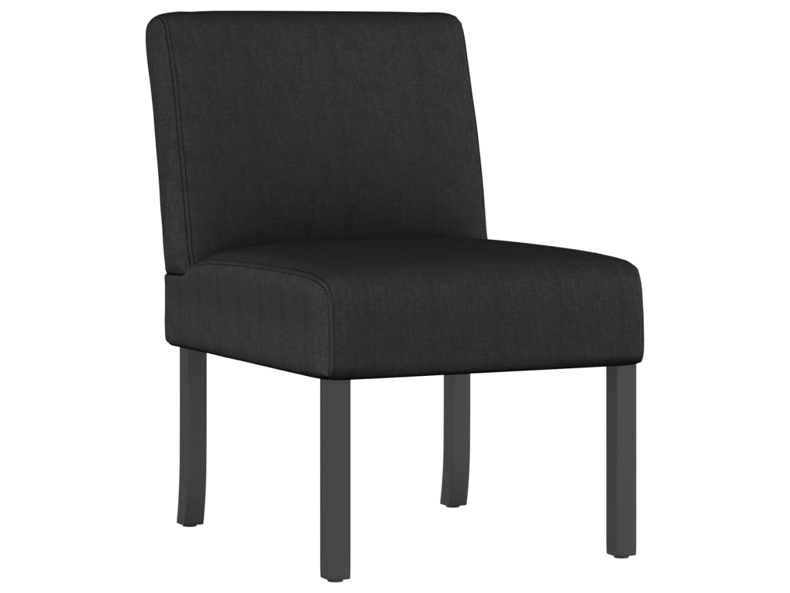 Slipper Chair, Slipper Chairs Vidaxl Preto Tecido