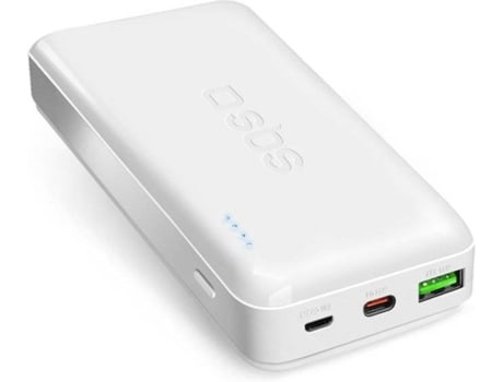 Powerbank SBS TTBB20000PD20W (20.000 mAh - USB - USB-C - Micro-USB - Branco)