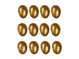 Conjunto De 12 Ovos Decorativos De Páscoa Em Formato De Casca De Ovo Nostalgia88 (dourado)