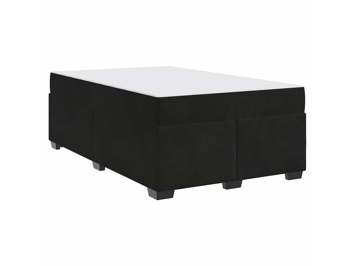 Conjunto 1 Estrutura Da Cama Vidaxl Preto Tecido (120 X 200 Cm)
